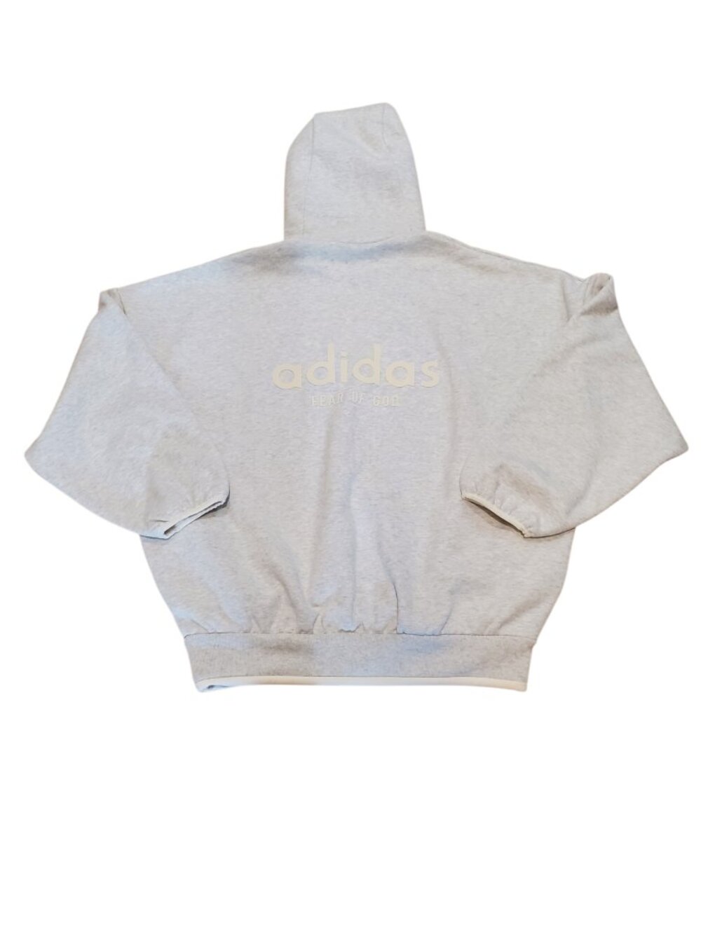 FEAR of GOD Athletics X ADIDAS Heathered Heavy Fleece Hoodie Men's SZ S - Picture 8 of 14